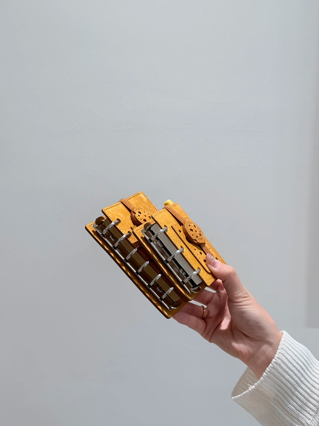 Cheese Notebook ~ Vegetable-tanned cowhide top layer genuine leather handcrafted loose-leaf creative notebook