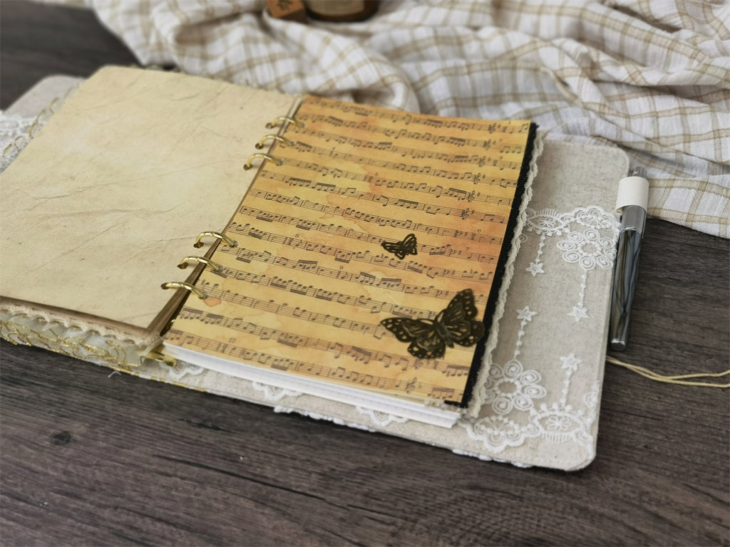 【Time travel】A5 & A6 Handmade Loose-Leaf Planner – Original Design Notebook for Journaling & Daily Planning