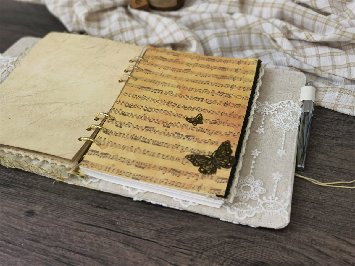 【Time travel】A5 & A6 Handmade Loose-Leaf Planner – Original Design Notebook for Journaling & Daily Planning