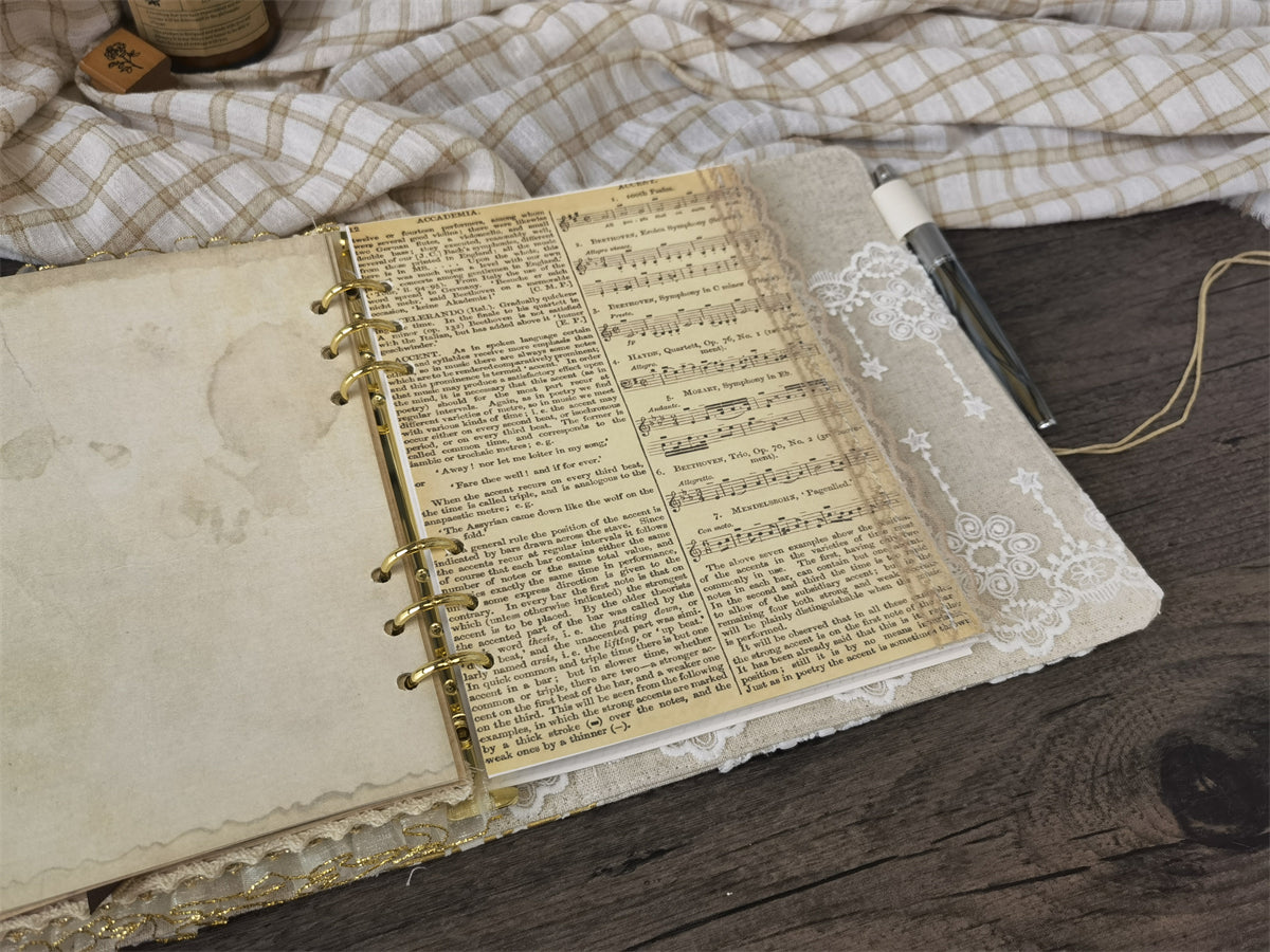 【Time travel】A5 & A6 Handmade Loose-Leaf Planner – Original Design Notebook for Journaling & Daily Planning