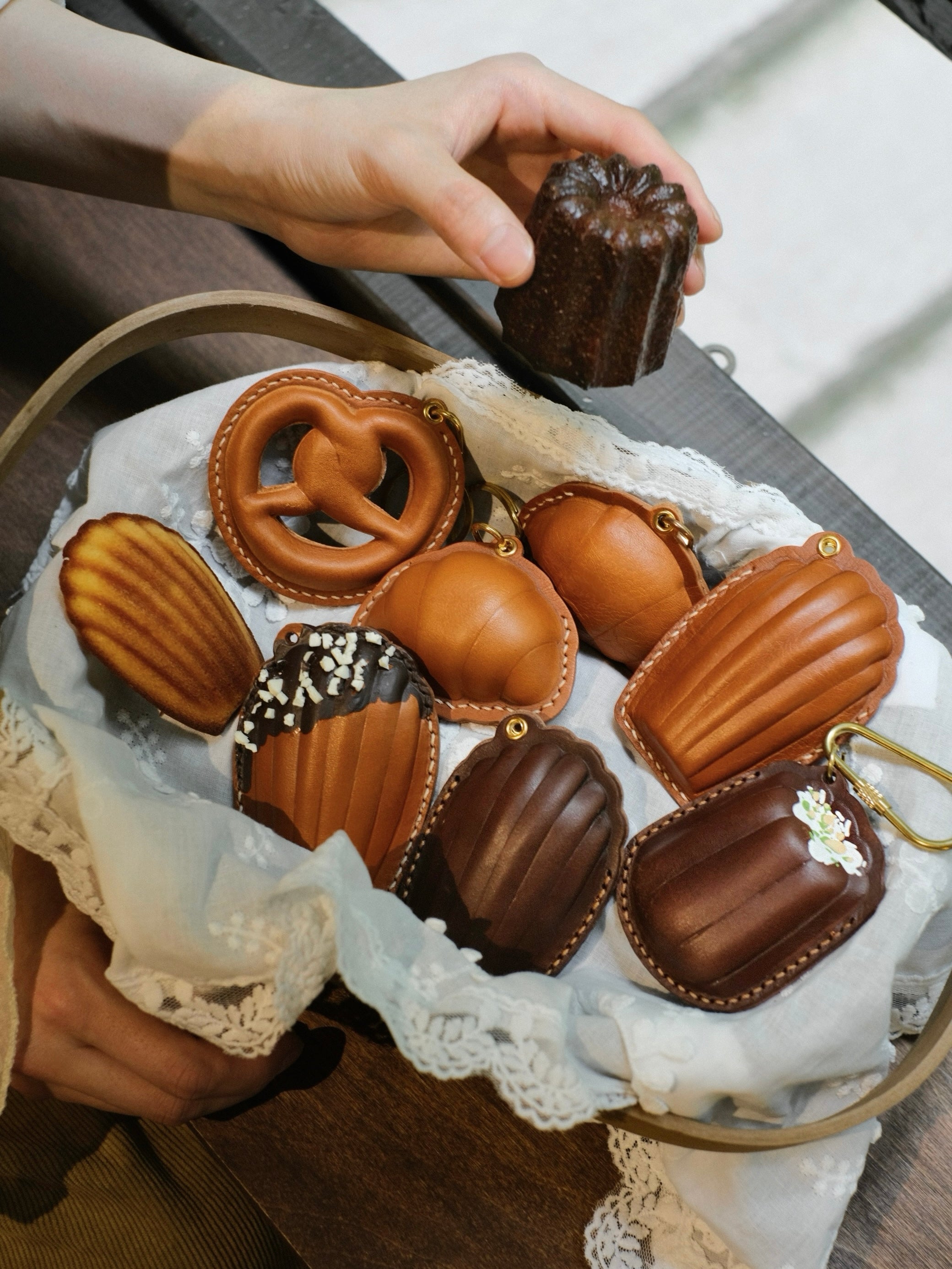 Freshly Baked: Hand-Stitched Leather Bakery Charms & Bag Accessories