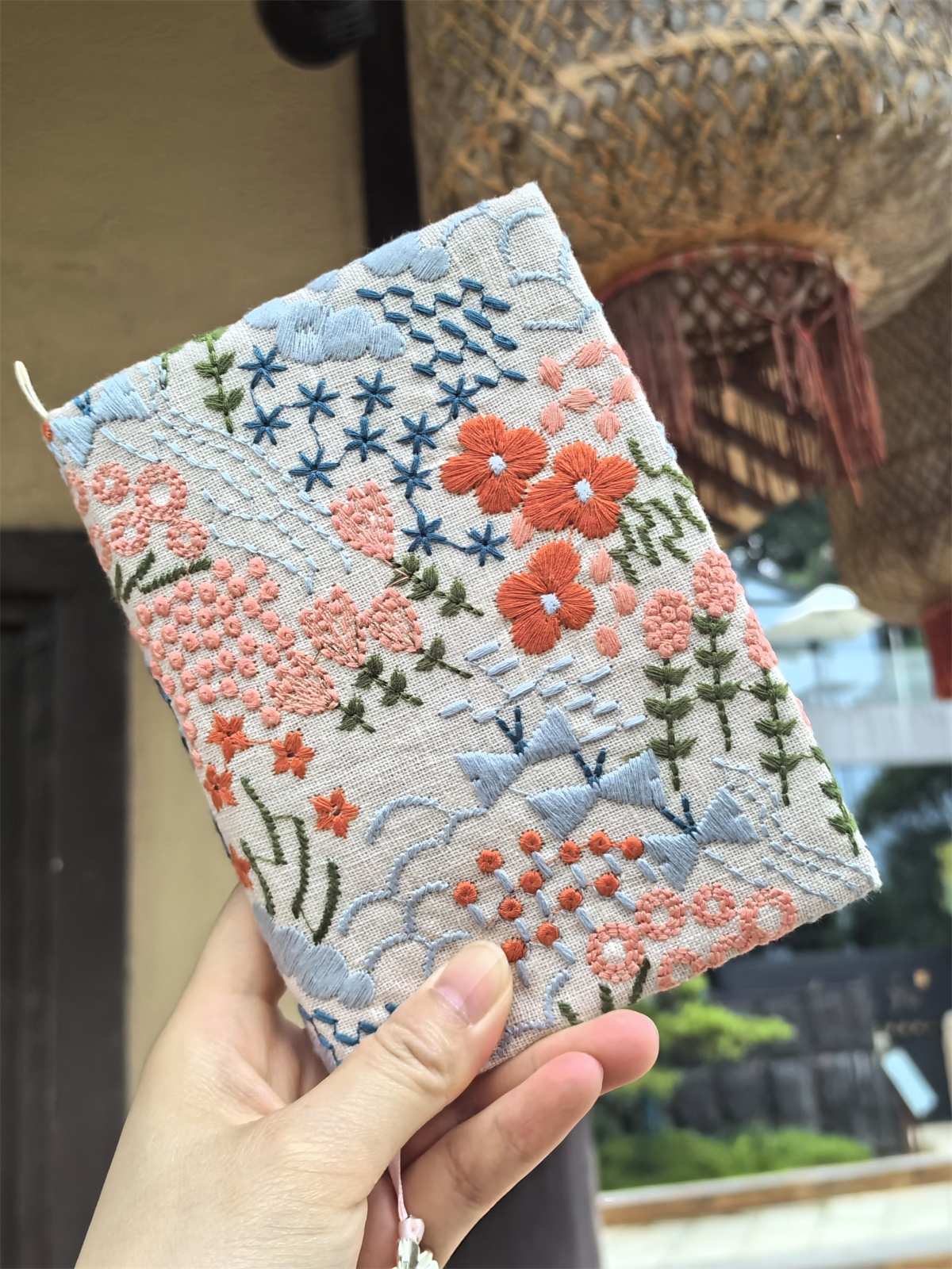 Kohara Ryu Floral Collection Japanese-Style Embroidered Linen Journal