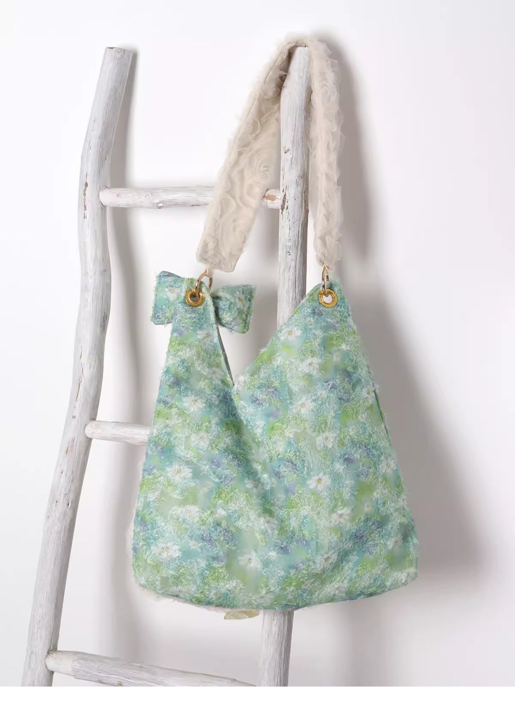 Cute chiffon cat underarm bag green Daisy crossbody bag