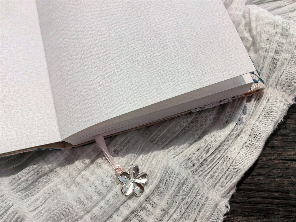 The "Floral Poetry" Embroidered Linen Journal | Japanese Style Refillable Planner (A5/A6)