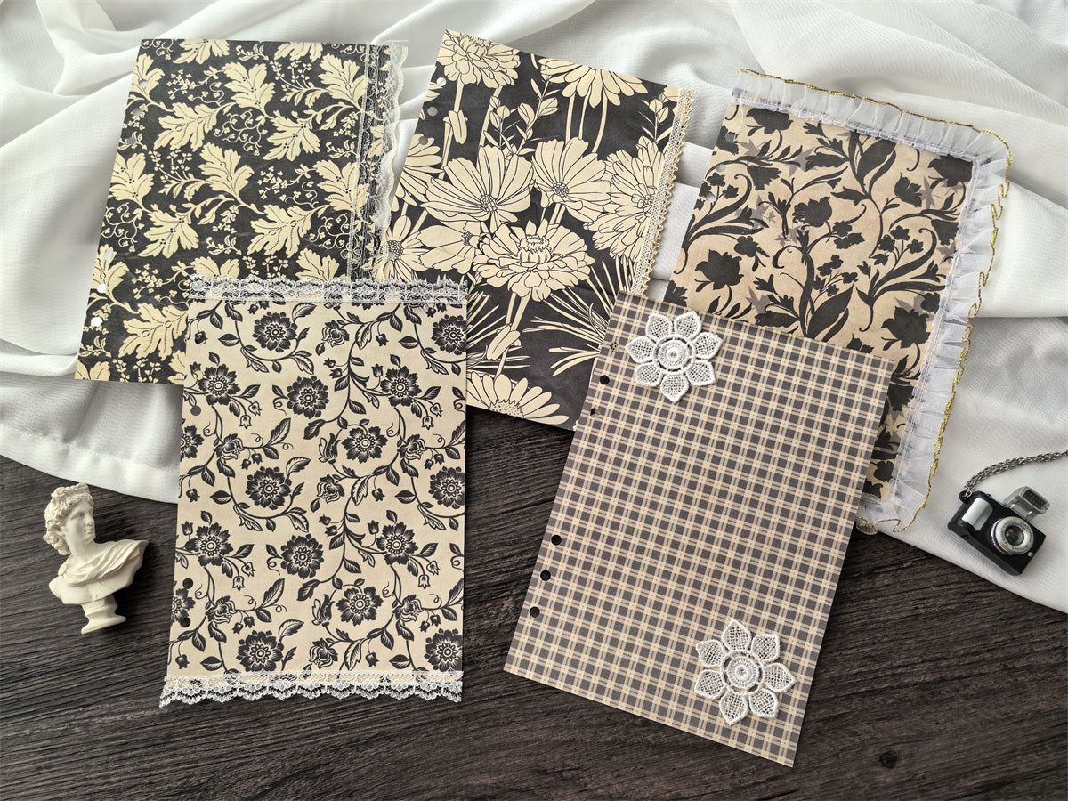 The "Line-Art Rabbit" Journal | Vintage Loose-Leaf Planner (A5/A6)