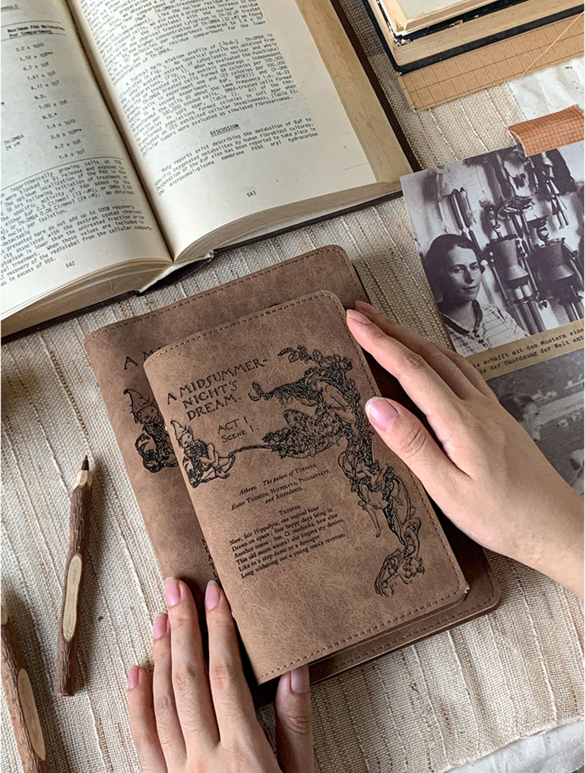 【Prologue】A5A6 Original loose-leaf notebook shell Retro Travel French-style Notebook Diary